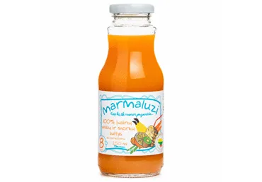Įvairių vaisių ir morkų sultys MARMALUZI, 250ml, 6+