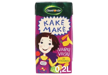 Įvairių vaisių sulčių gėrimas KAKĖ MAKĖ, 20 %, 200 ml