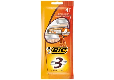 Jautrios odos skustuvai BIC 3 SENSITIVE, 4 vnt.