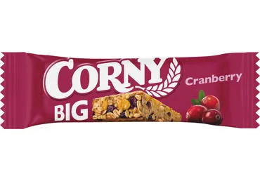 Javainių batonėlis CORNY BIG su spanguolėmis, 50 g