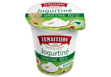 ŽEMAITIJOS jogurtinė grietinė, 10 % rieb., 400 g