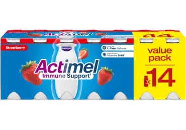 Jogurta dzērieni ACTIMEL zemeņu 14x100g