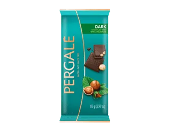 Tumšā šokolāde PERGALE ar riekstiem 85g