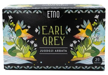 Juodoji arbata ETNO EARL GREY su bergamotėmis, 40 g