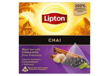 Melnā tēja LIPTON Chai 20x1.7g