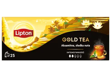 Melnā tēja LIPTON Gold 25x1,5g