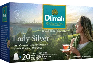 Juodoji Ceilono arbata DILMAH LADY SILVER, 20 vnt.