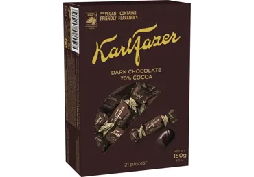 Tumšās šokolādes konfektes 70% KARL FAZER 150g