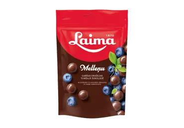 Juodojo šokolado dražė LAIMA, mėlynių skonio, 140 g