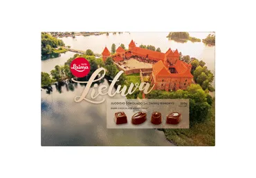 Juodojo šokolado saldainių rinkinys LAIMA LIETUVA, 360 g
