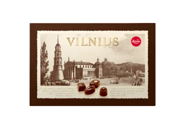 Juodojo šokolado saldainių rinkinys LAIMA VILNIUS, 360 g