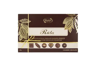 Juodojo šokolado saldainių rinkinys RŪTA, 160 g