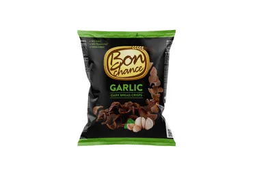 Juodos duonos traškučiai BON CHANCE, su česnakais, 120 g