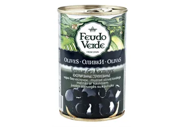 Melnās olīvas bez kauliņiem FEUDO VERDE 300g