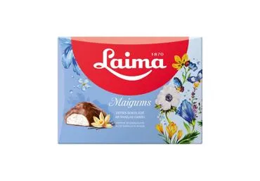 Juoduoju šokoladu aplieti LAIMA zefyrai MAIGUMS, vanilės skonio, 185 g
