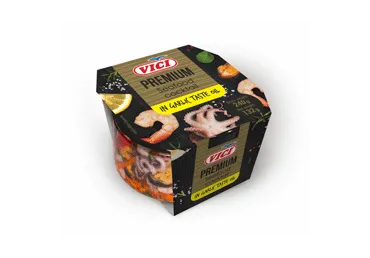 Jūrų gėrybių kokteilis česnakiniame aliejuje, VIČI 240 g