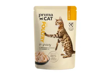 Kačių ėdalas PRIMACAT paukštienos padaže, 85 g, 85 g
