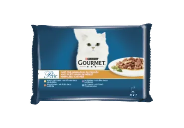 Kačių konservai GOURMET PERLE su kalakutiena, 4 x 85 g, 340 g