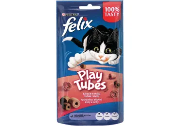Kačių skanėstas FELIX PLAY TUBES su kalakutiena ir kumpiu, 50 g
