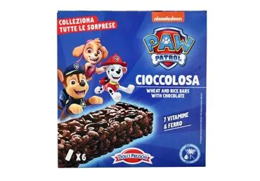 Kakav. ryžių ir kviečių batonėlis su šok. PAW PATROL, 120 g