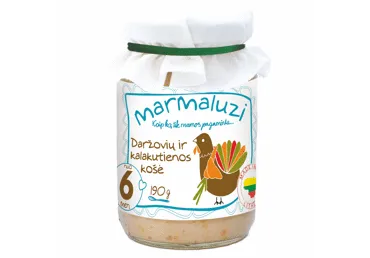 Daržovių ir kalakutienos košė (nuo 6 mėn.) MARMALUZI, 190 g