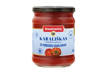 Karališkas pomidorų padažas su saulėje džiovintais pomidorais DAUMANTŲ, 500 g