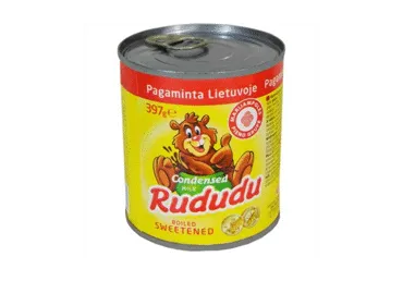 Karamelizuotas saldintas sutirštintas pienas RUDUDU, 8 %, 397 g