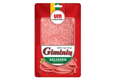 Karštai rūkytas GIMINIŲ saliamis (griežinėliai), I r., 100 g