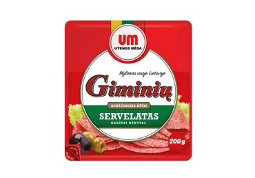Karštai rūkytas GIMINIŲ servelatas, a. r., 200 g