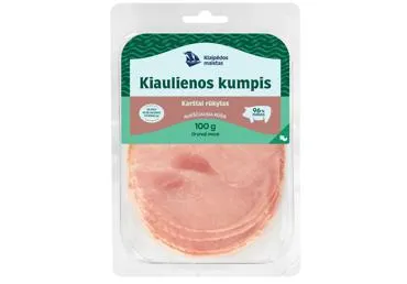 Karštai rūkytas KLAIPĖDOS kiaulienos kumpis, a. r., 100 g