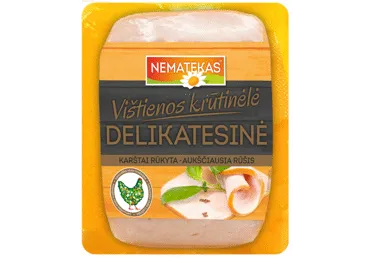 Karštai rūkytos DELIKATESINĖS broilerių krūtinėlės, a. r., 1 kg