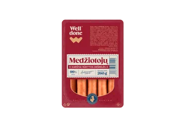 Karštai rūkytos dešrelės WELL DONE, a. r., 260 g