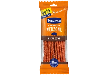 Karštai rūkytos KABANOS kiaulienos dešrelės, II r., 220 g
