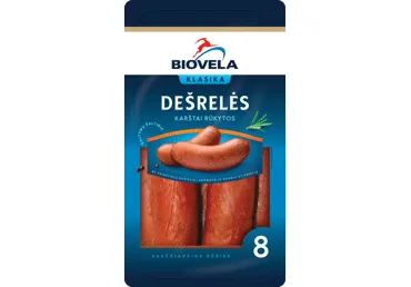 Karštai rūkytos BIOVELOS dešrelės, a. r., 570 g