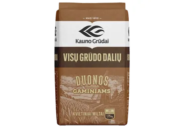 KAUNO GRŪDŲ viso grūdo dalių kvietiniai miltai, 1.75 kg