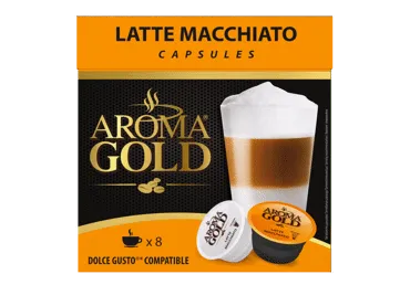 Kavos kapsulės AROMA GOLD LATTE MACCHIATO, 193.6 g