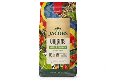 Kavos pupelės JACOBS ORIGINS BRAZIL & COLOMBIA, 1 kg