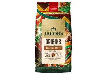 Kavos pupelės JACOBS ORIGINS UGANDA & KENYA, 1 kg