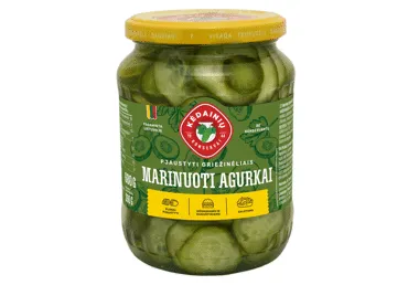 KĖDAINIŲ KONSERVŲ FABRIKO marinuoti agurkų griežinėliai, 680 g