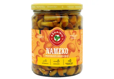 KĖDAINIŲ KONSERVŲ FABRIKO marinuoti kelmučiai NAMEKO, 480 g