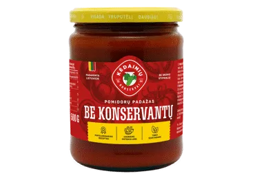 KĖDAINIŲ KONSERVŲ FABRIKO pomidorų padažas BE KONSERVANTŲ, 500 ml