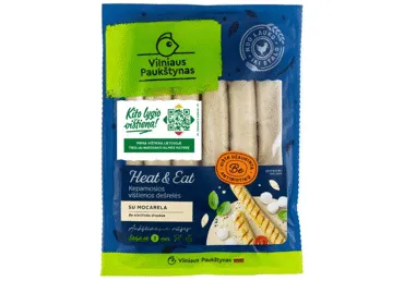 Kepamosios vištienos dešrelės HEAT & EAT su mocarela, a.r., 270 g