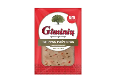 Keptas klasikinis GIMINIŲ kepeninis paštetas, a. r., 180 g