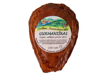 Keptas saldaus pieno sūris GURMANIŠKAS, 25 % rieb., 1 kg