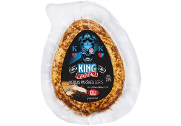 Keptas varškės sūris BBQ KING su česn., aitr. papr., 20 %, 230 g
