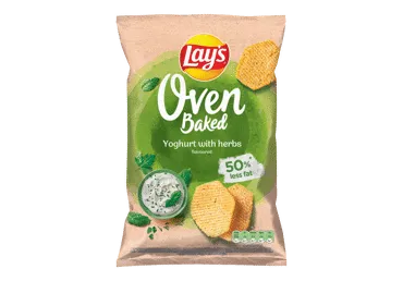 Kartupeļu čipsi LAY'S Oven jogurta un zaļumu 110g