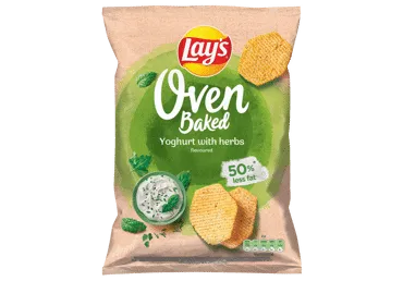 Kepti bulvių traškuč. LAY'S OVEN BAKED, jogurto, žolelių sk., 180 g