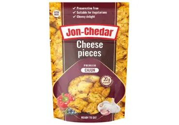 Kepti sūrio gabaliukai CAJUN JON-CHEDAR, 43 % rieb. s. m., 80 g