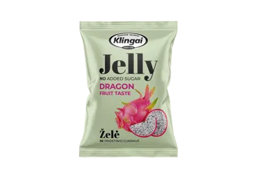 Klingai kertuočių skonio želė be pridėtinio cukraus, 95 g