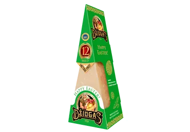 Kietasis sūris DŽIUGAS MILD, brandintas 12 mėn., 40 % rieb. s. m., 180 g